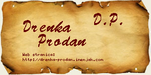 Drenka Prodan vizit kartica